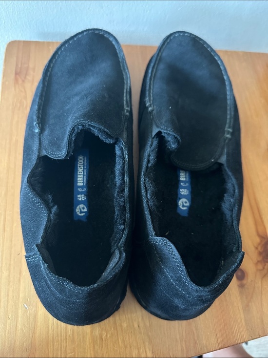 Birkenstock FootBet Men\'s Black Suede Slip-On Loafers main image 4
